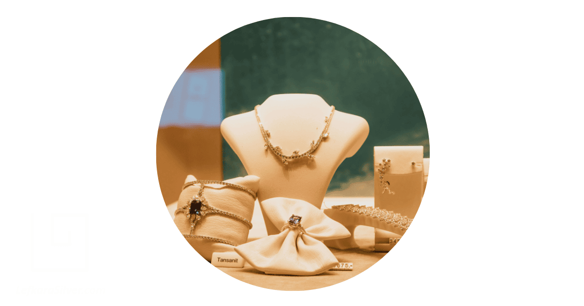 a store display of Greece jewellery