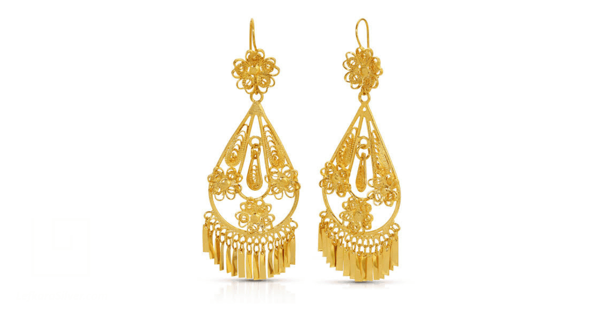 Gold folklorico dance earrings