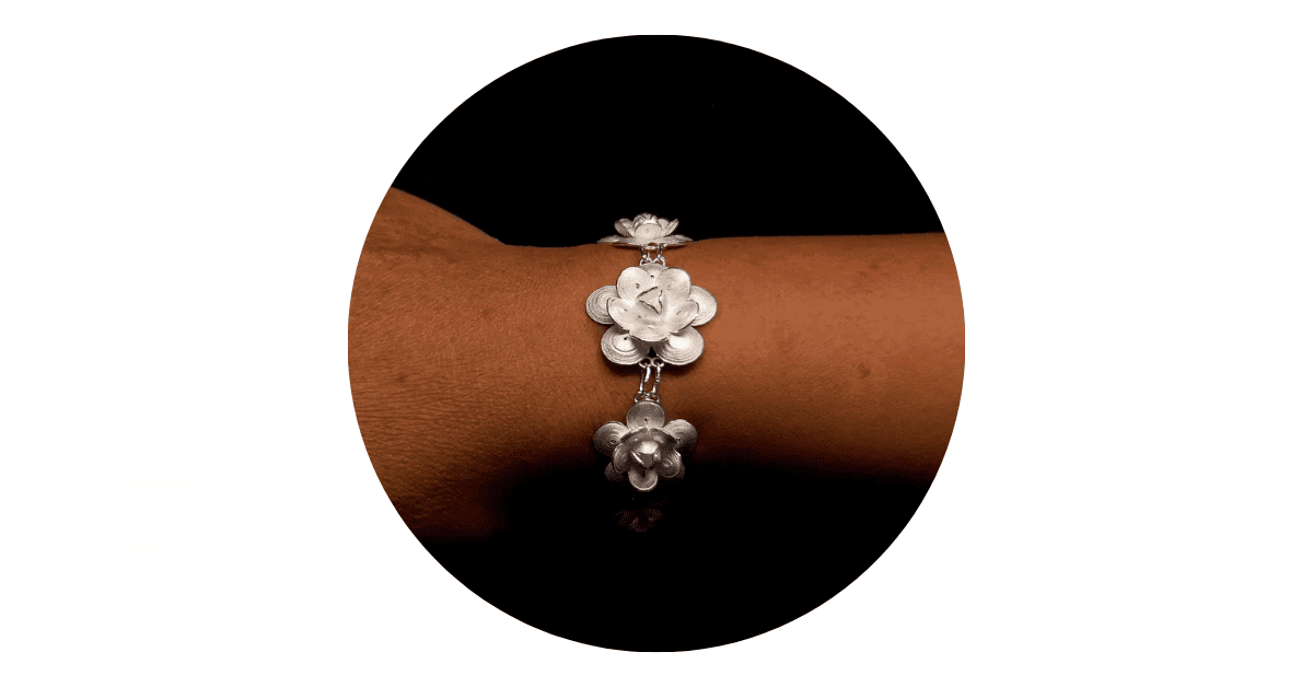 Handmade Bracelet "Regen" Filigree Silver Jewelry from Cyprus