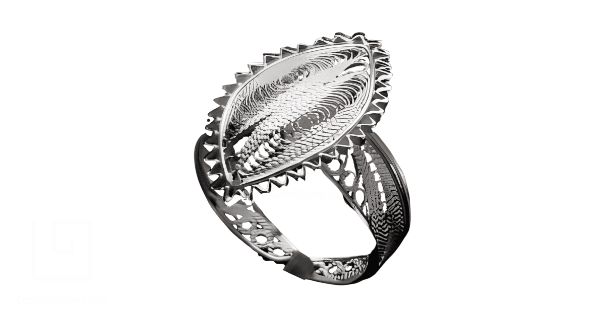 An adjustable silver filigree Ring from Lefkara Silver