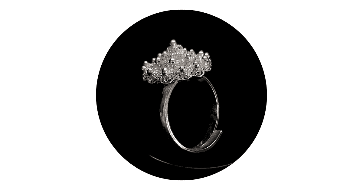 An adjustable silver filigree Ring from Lefkara Silver