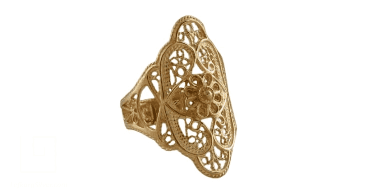 a single gold filigree ring