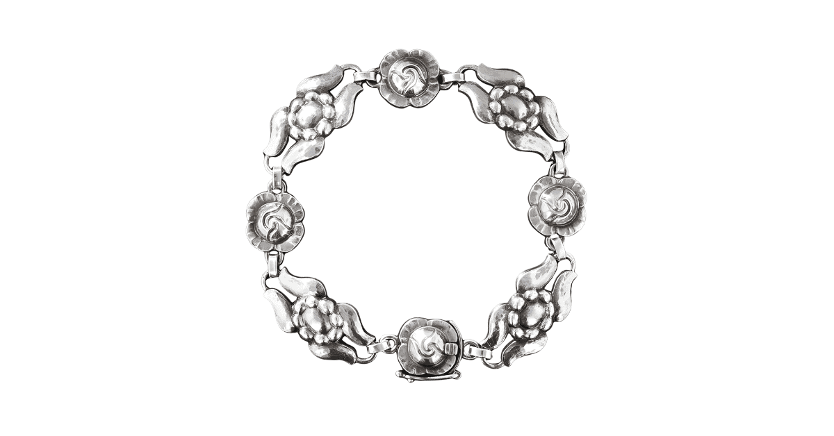 a silver vintage bracelet.