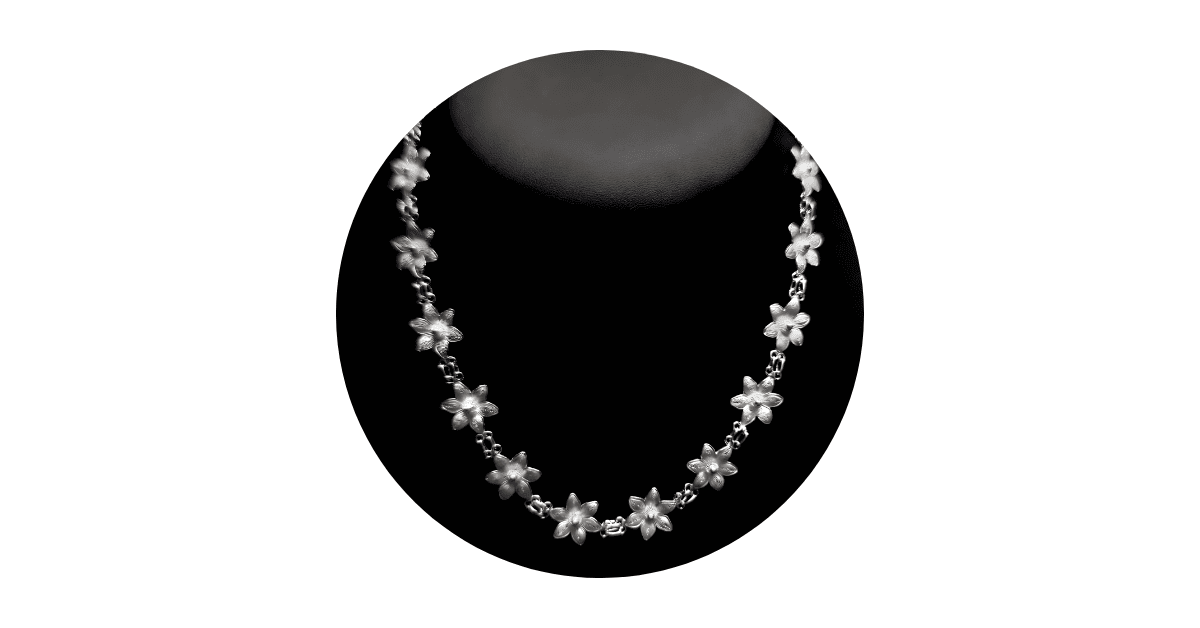 A silver filigree necklace from Lefkara Silver.