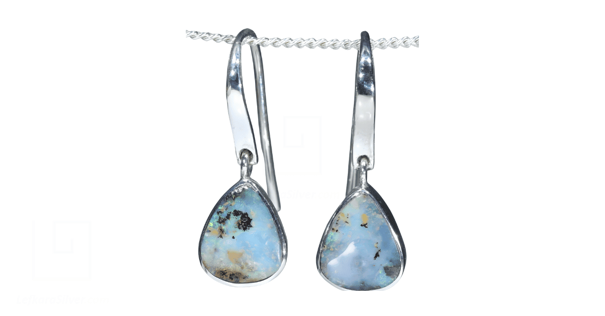 A pair of Australian opal earrings