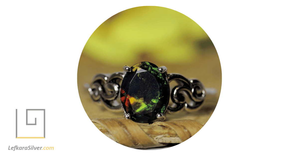 a black opal ring