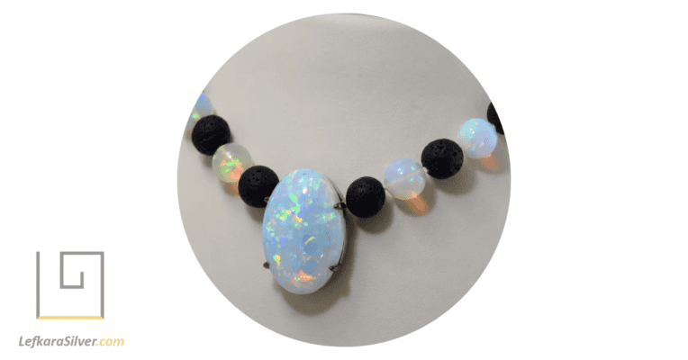 an ethiopian opal men's necklace