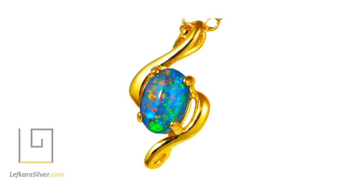 a gold opal pendant