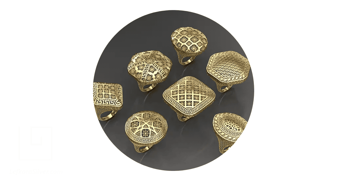 Fusion-ring 3D print handmade gold jewelry