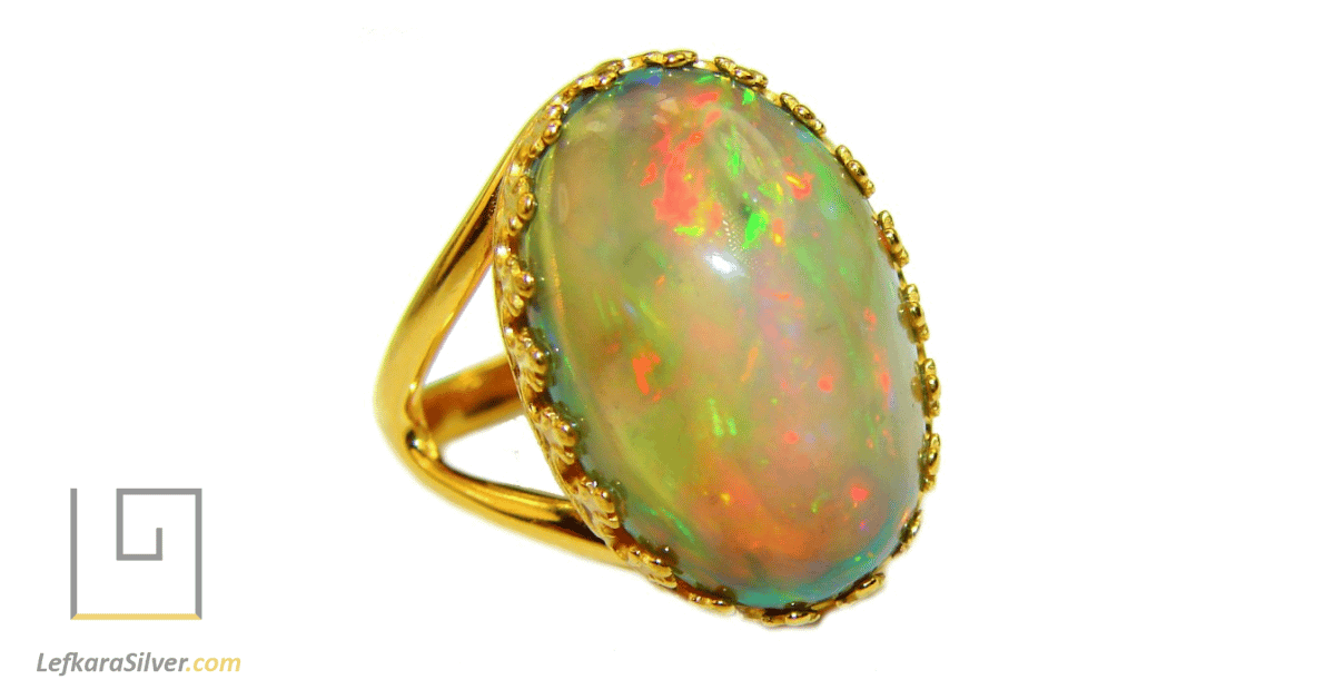 a natural opal ring