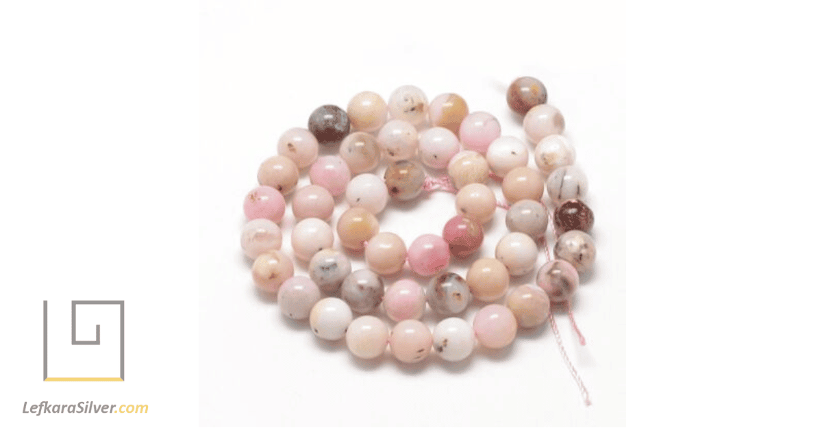 pink opal beads