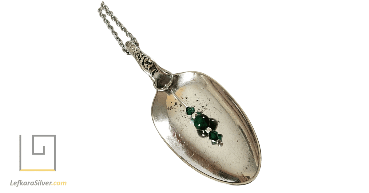 a silver spoon necklace