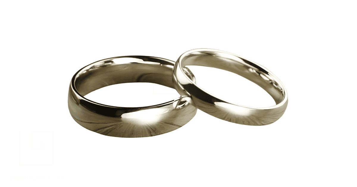 Stainless steel wedding rings. 