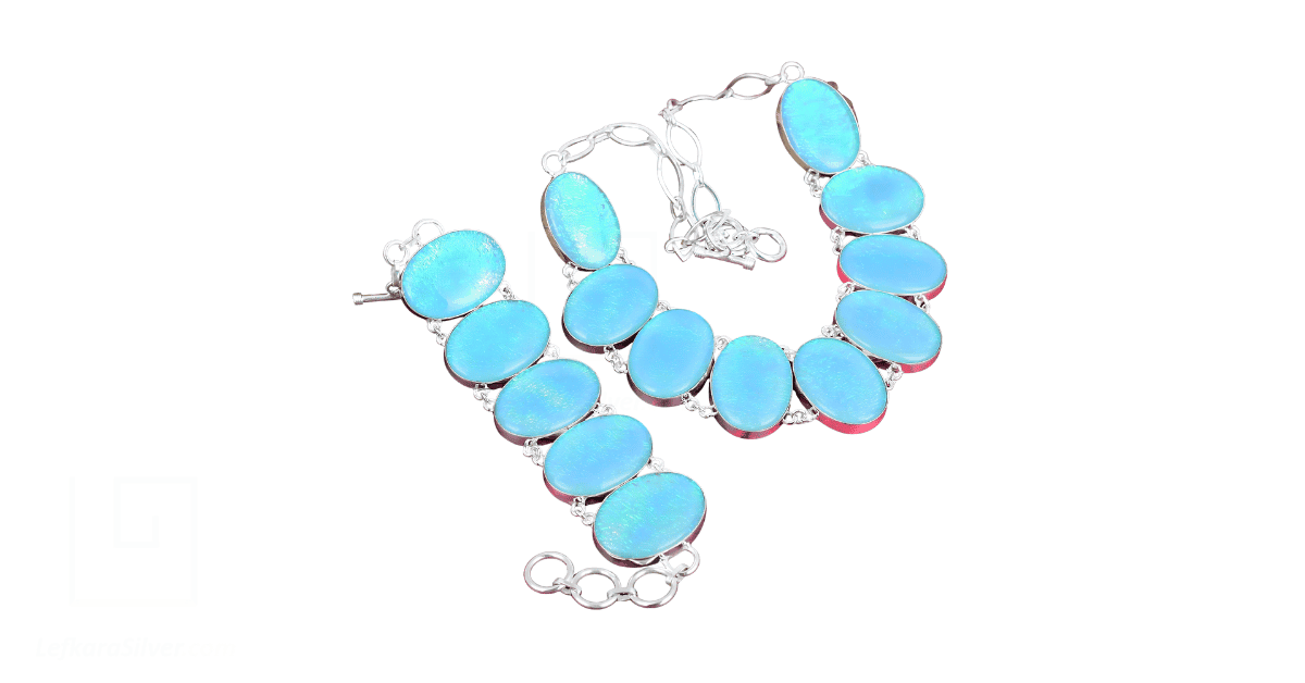 A set of Australian opal jewelry.