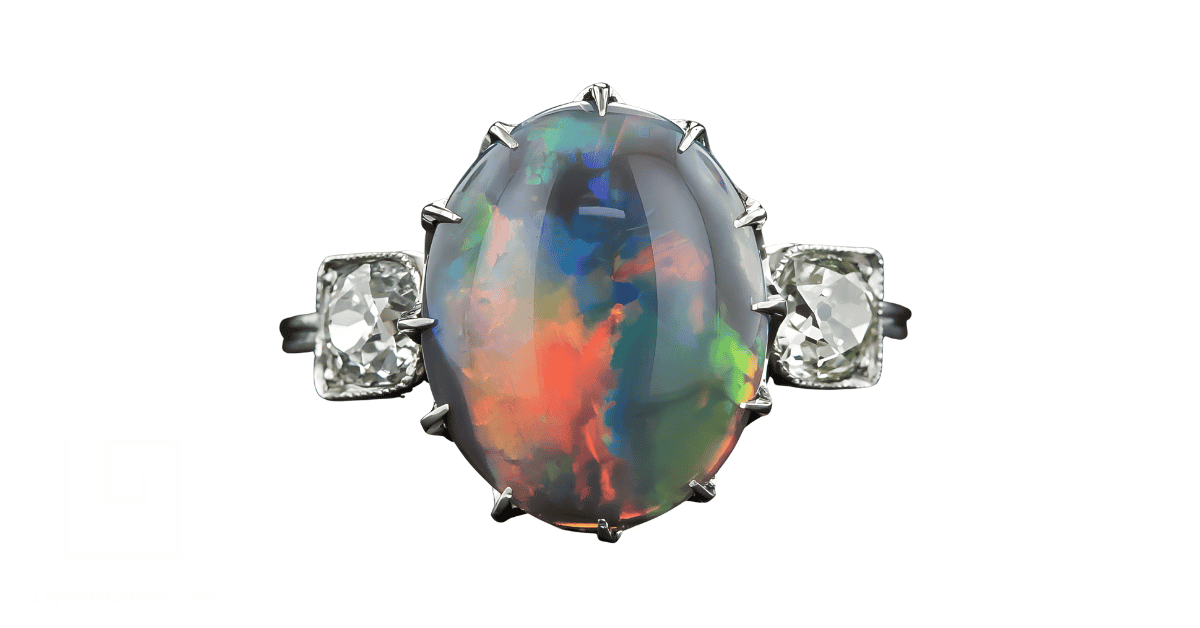 A vintage opal ring.