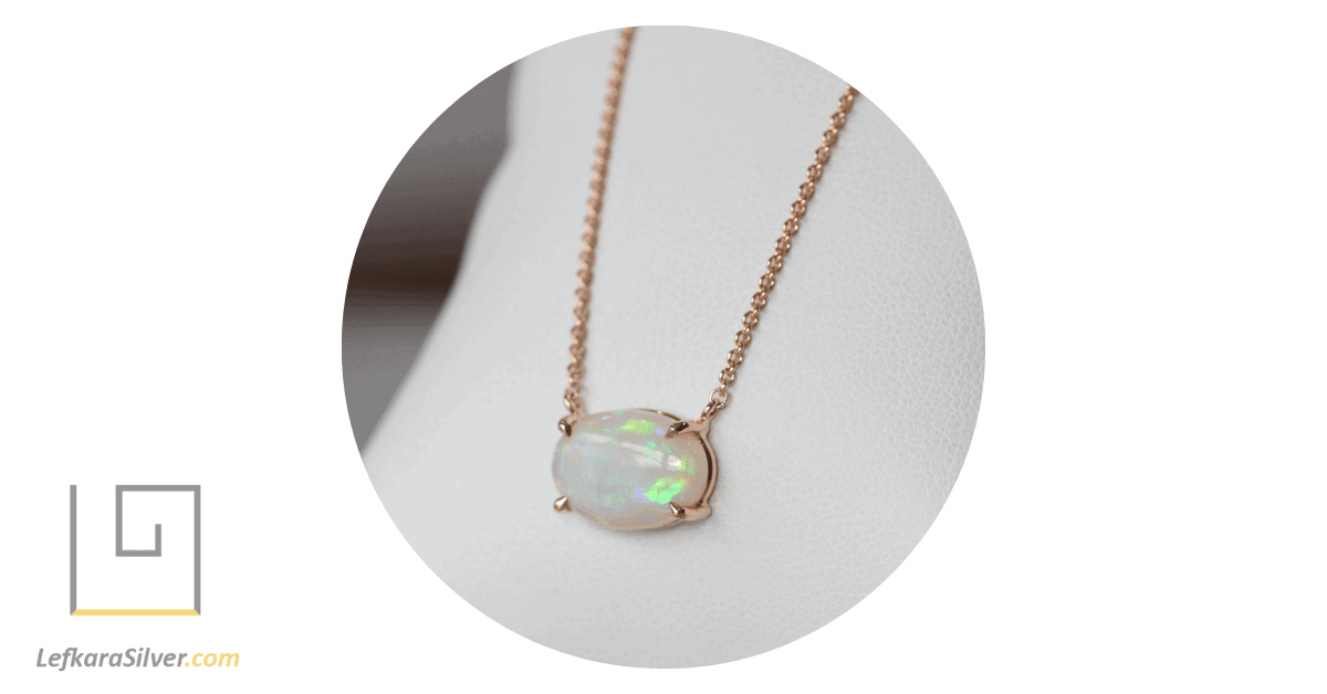 a white opal pendant