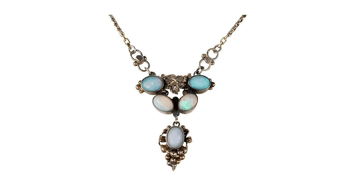 A vintage opal necklace