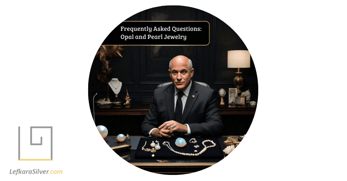 a jewelry expert answering frequently asked questions about opal and pearl jewelry in a webinar.