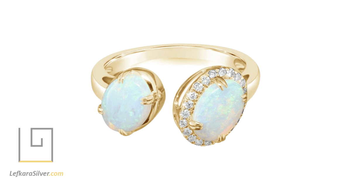 a vintage white opal ring