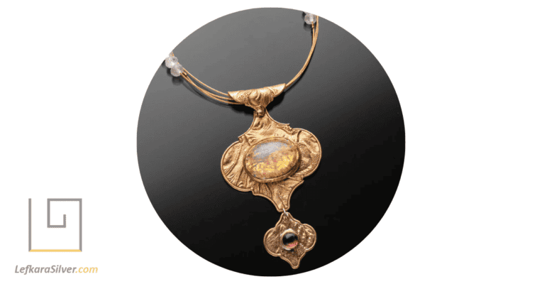 a vintage bronze opal necklace