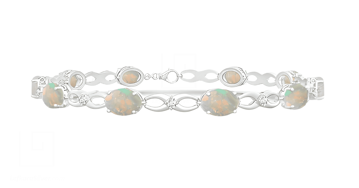 A white opal jewelry bracelet.