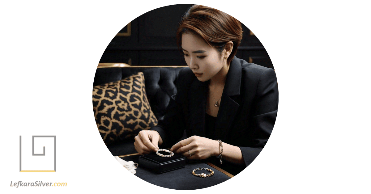 a person carefully cleaning their opal jewelry bracelet, demonstrating the FAQs of bracelet care.