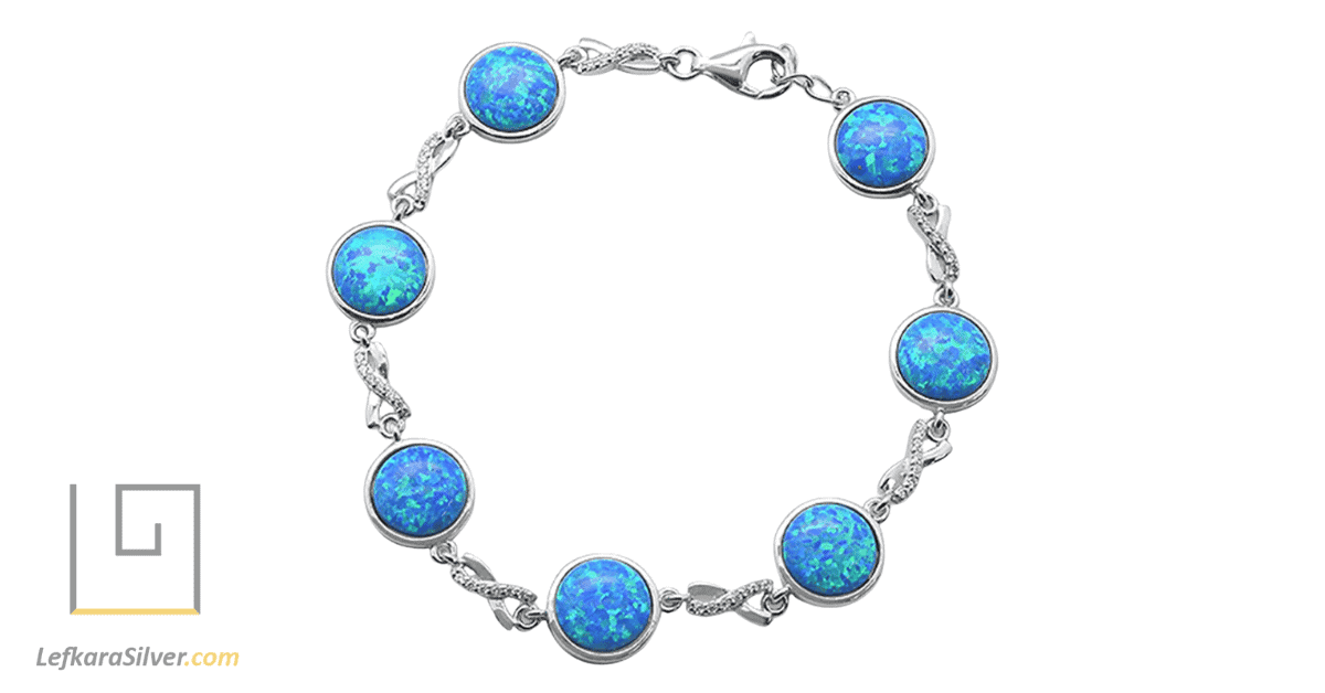 a blue opal tennis bracelet