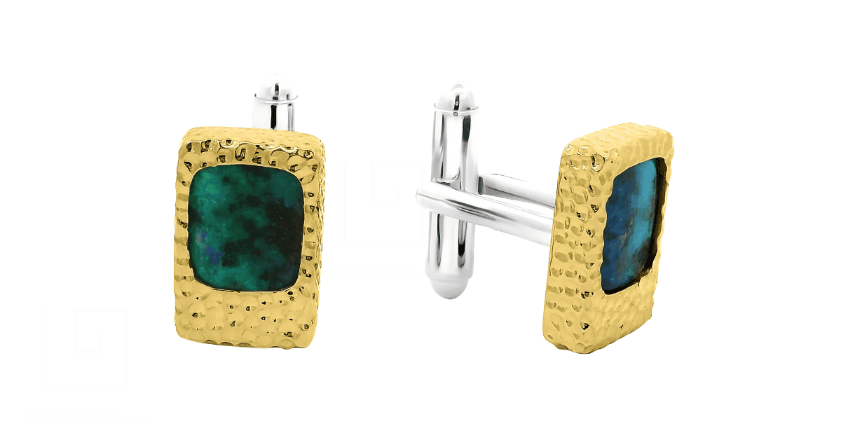 A pair of opal cufflinks. 