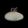 Blue Opal Earrings Sleek Hoops Gold Plated Jewelry Display Shot - Prop Shot - Lefkara Silver