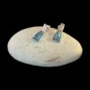 Blue Opal Earrings Vertical Maender Silver Jewelry Display Shot - Prop Shot - Lefkara Silver