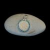 Blue Opal Pendant Phaistos Disk Halo Silver Jewelry Display Shot - Prop Shot - Lefkara Silver
