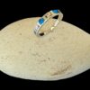 Blue Opal Ring Mosaic Deco Silver Jewelry Display Shot - Prop Shot - Lefkara Silver