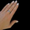 Blue Opal Ring Tranquil Wave Silver Jewelry Wear Shot - Model Shot - Lefkara Silver