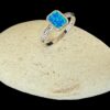 Blue Opal Ring Vintage Bezel Silver Jewelry Display Shot - Prop Shot - Lefkara Silver