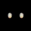 White Opal Earrings Birthstone Silver Jewelry Product Shot - Isolated View - Lefkara Silver