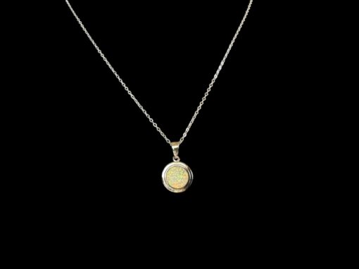 White Opal Pendant Radiant Circle - Image 4