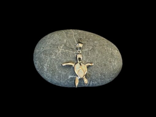 White Opal Pendant Turtle Spirit Silver Jewelry Display Shot - Prop Shot - Lefkara Silver