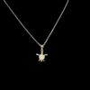 White Opal Pendant Turtle Tale Silver Jewelry Detail Shot - Pendant and Chain Shot - Lefkara Silver