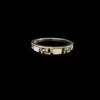 White Opal Ring Mosaic Deco Silver Jewelry Product Shot - Isolated View - Lefkara Silver