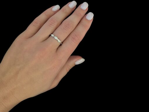 White Opal Ring Tranquil Wave - Image 2