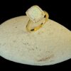 White Opal Ring Vintage Glamour Gold Plated Jewelry Display Shot - Prop Shot - Lefkara Silver