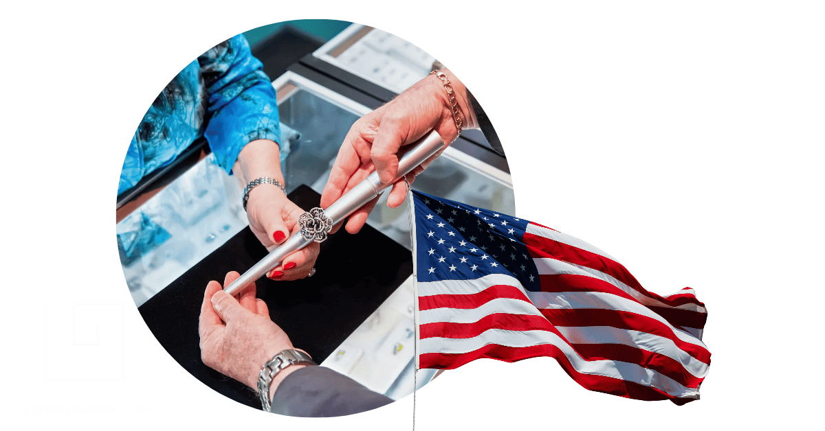 People in a jewelry store testing out ring size, depicting US ring size conversion calculator
