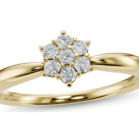 a gold promise ring.