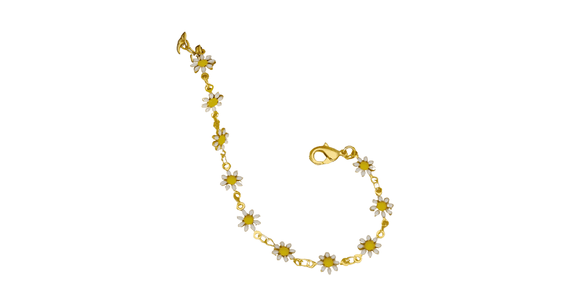 A sunflower-inspired bracelet.