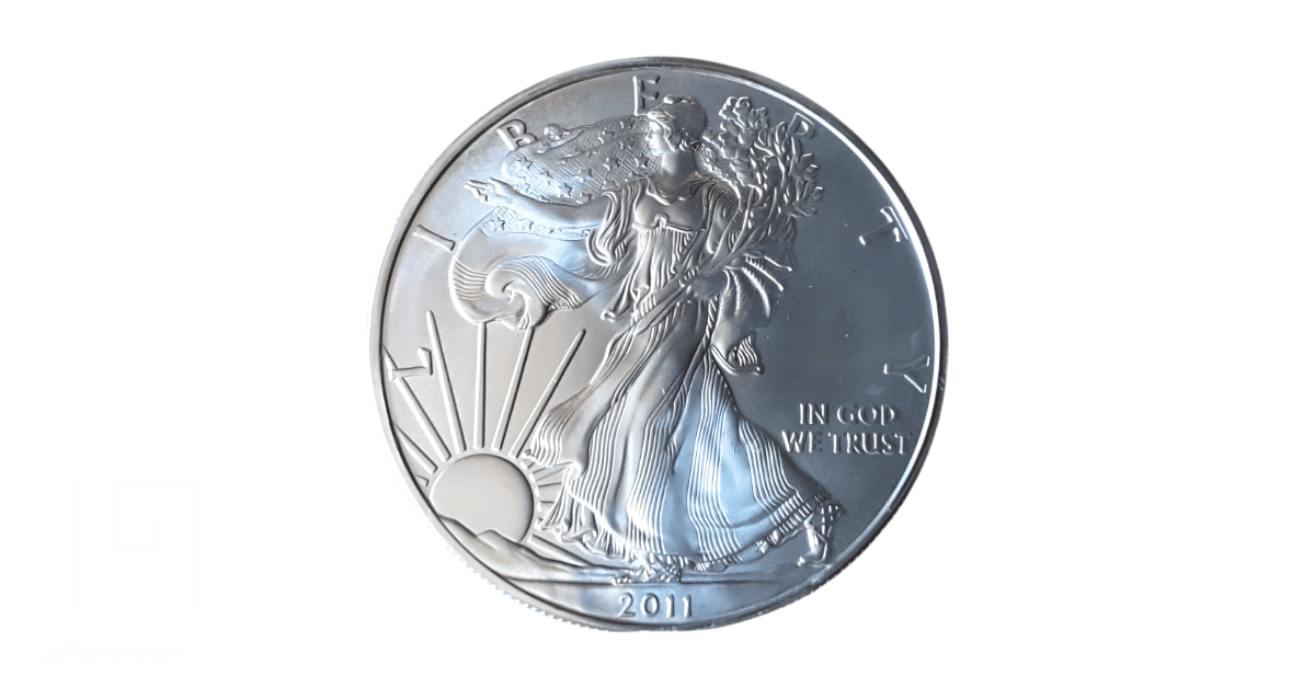 a silver coin.