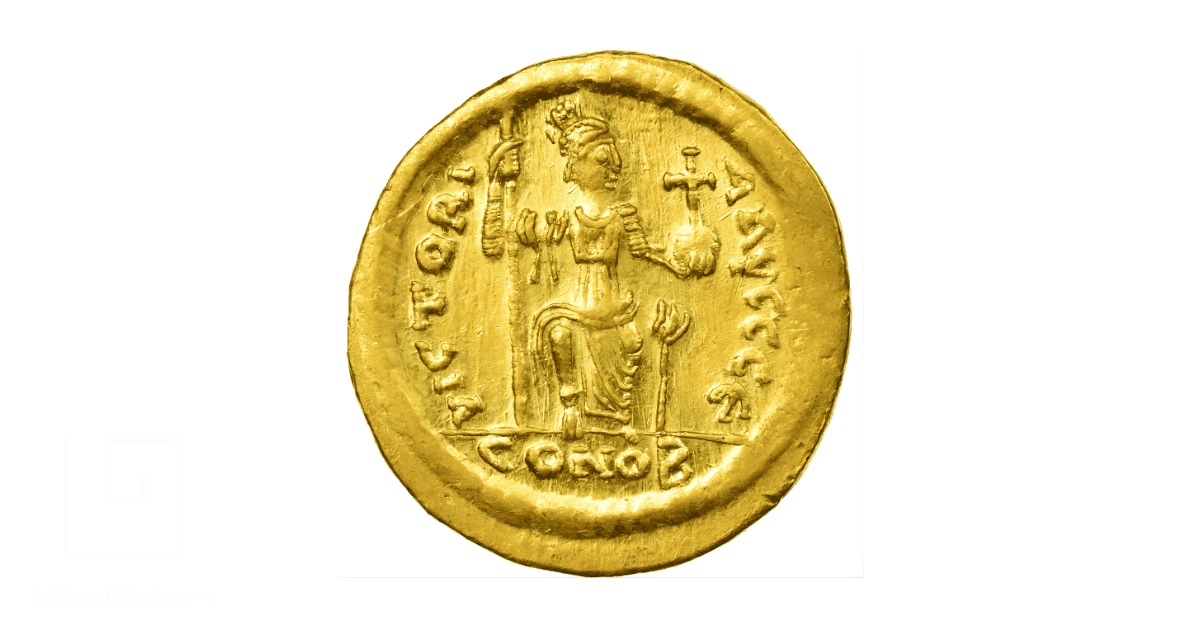 a vintage gold coin.