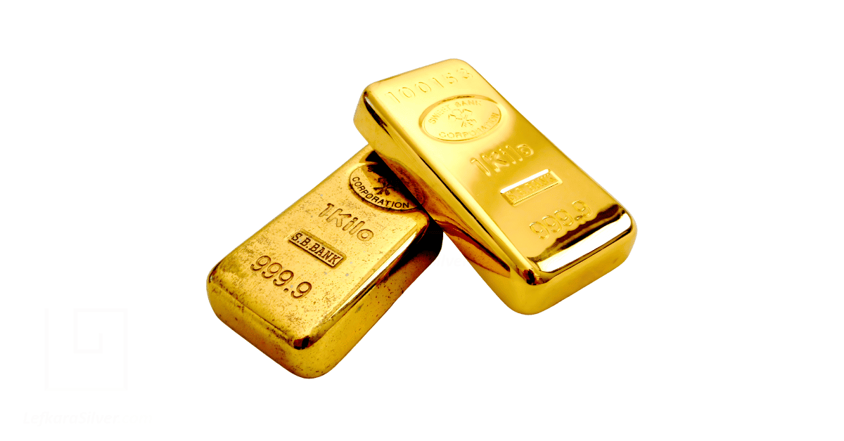 A pair of gold bars.