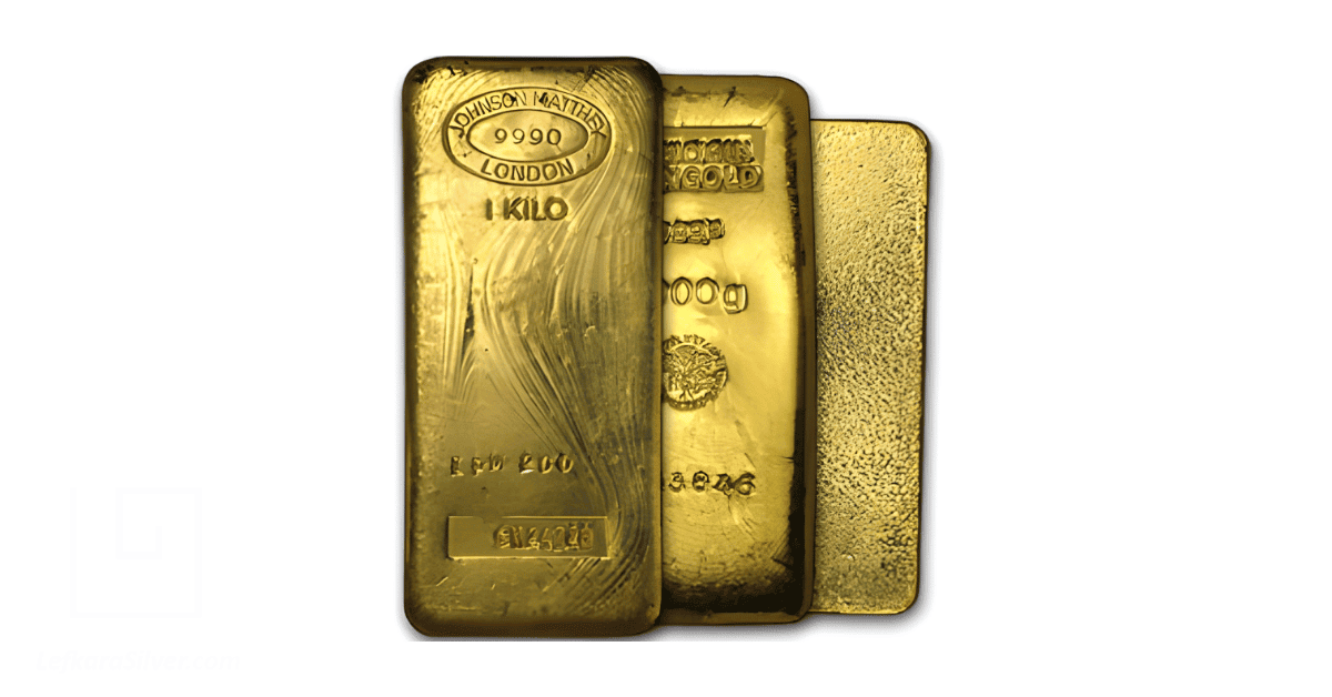 Three pieces of gold bars.