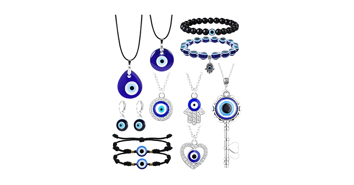 Evil eye jewelry set.