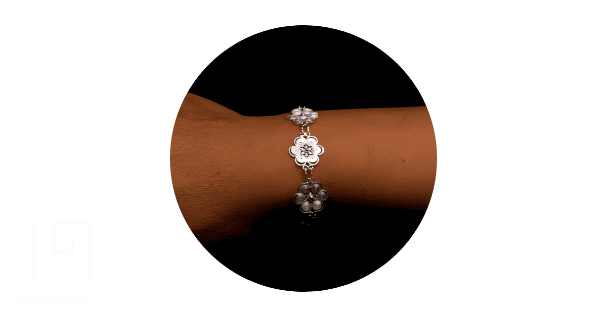 A solid sterling silver bracelet from Lefkara Silver.
